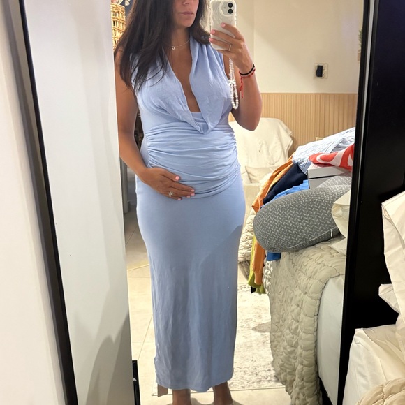 Light Blue Sleeveless Maxi Dress - Picture 1 of 2